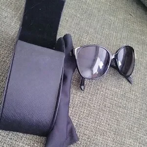 Prada Black Oversized Sunglasses with Case & Cloth s-l400.jpg main image 3